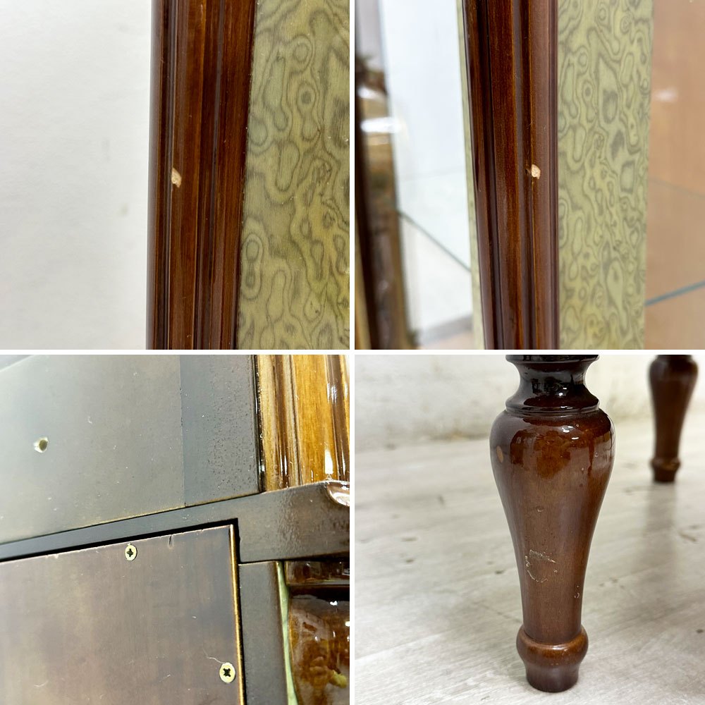 イタリア アルテム ARTEM 象嵌キャビネットクロック 303 ゼンマイ式置時計 ホールクロック ドイツムーブメント 現状品 ●