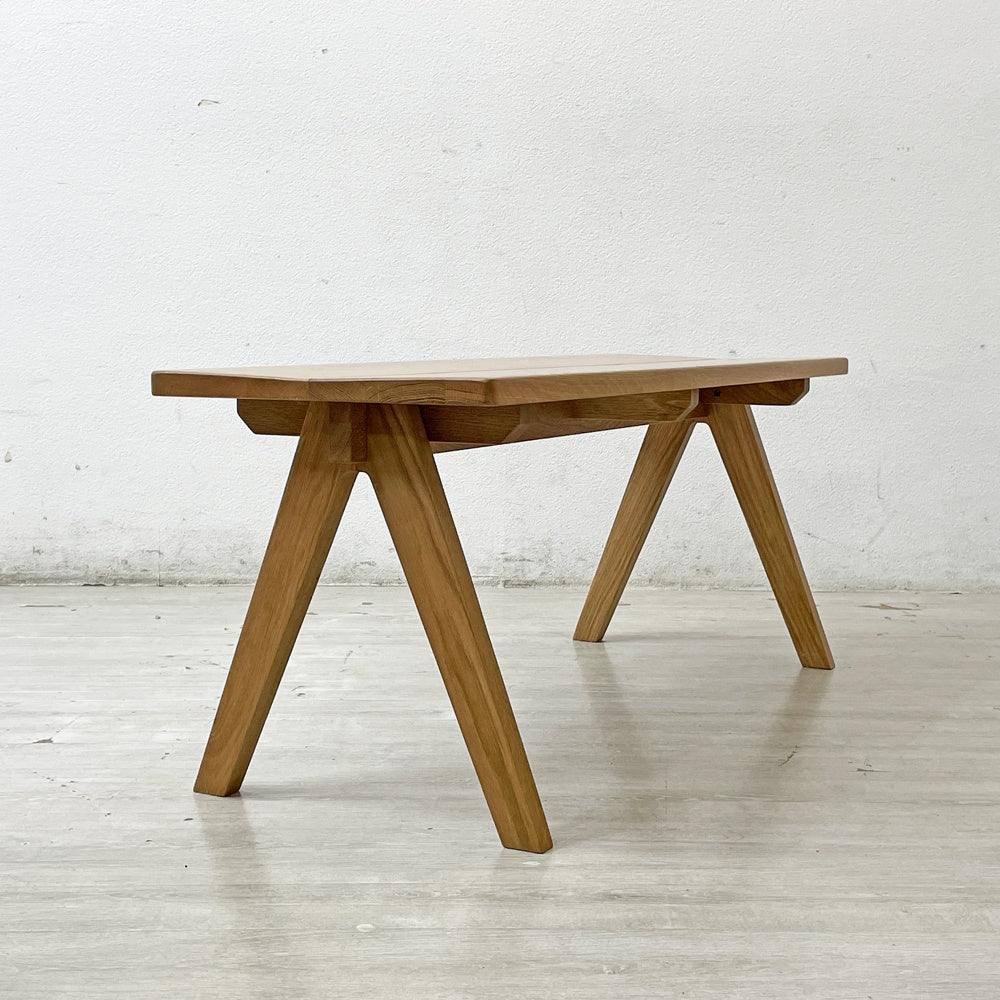 ドアーズリビングプロダクツ DOORS LIVING PRODUCTS ボシー BOTHY ベンチ オーク無垢材 コンパスレッグ ●