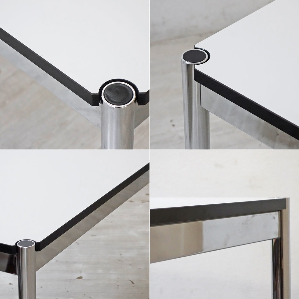 USMモジュラーファニチャー USM Haller USMハラーテーブル ワーキングデスク ダイニングテーブル W150×D75×H70cm パールグレーラミネート(ホワイト) 高さ調整機能付 ●