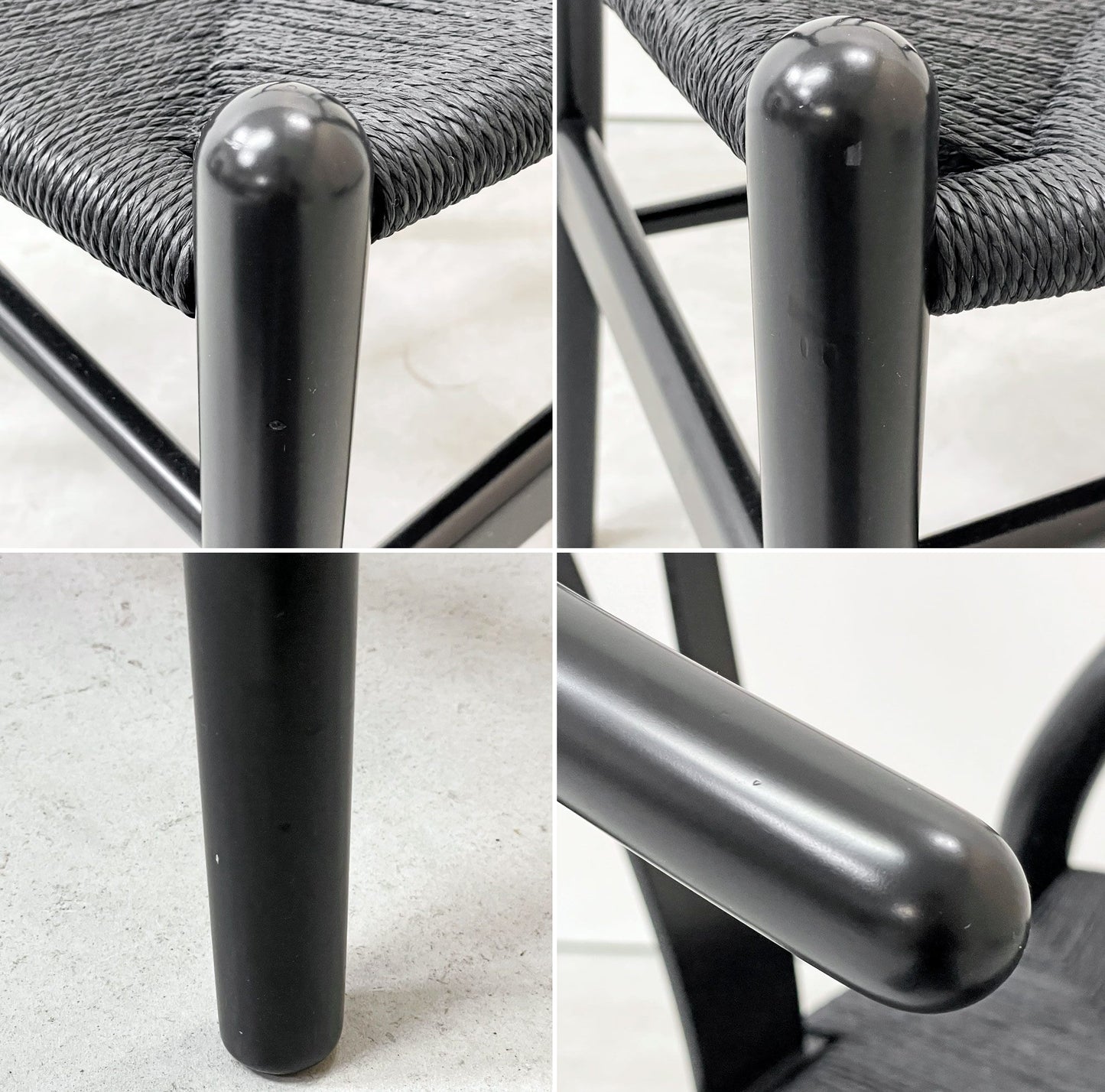 カールハンセン＆サン Carl Hansen & Son CH24 Yチェア ブラックラッカー×ブラックペーパーコード ビーチ材 ハンス・J・ウェグナー デンマーク 北欧家具 B ●