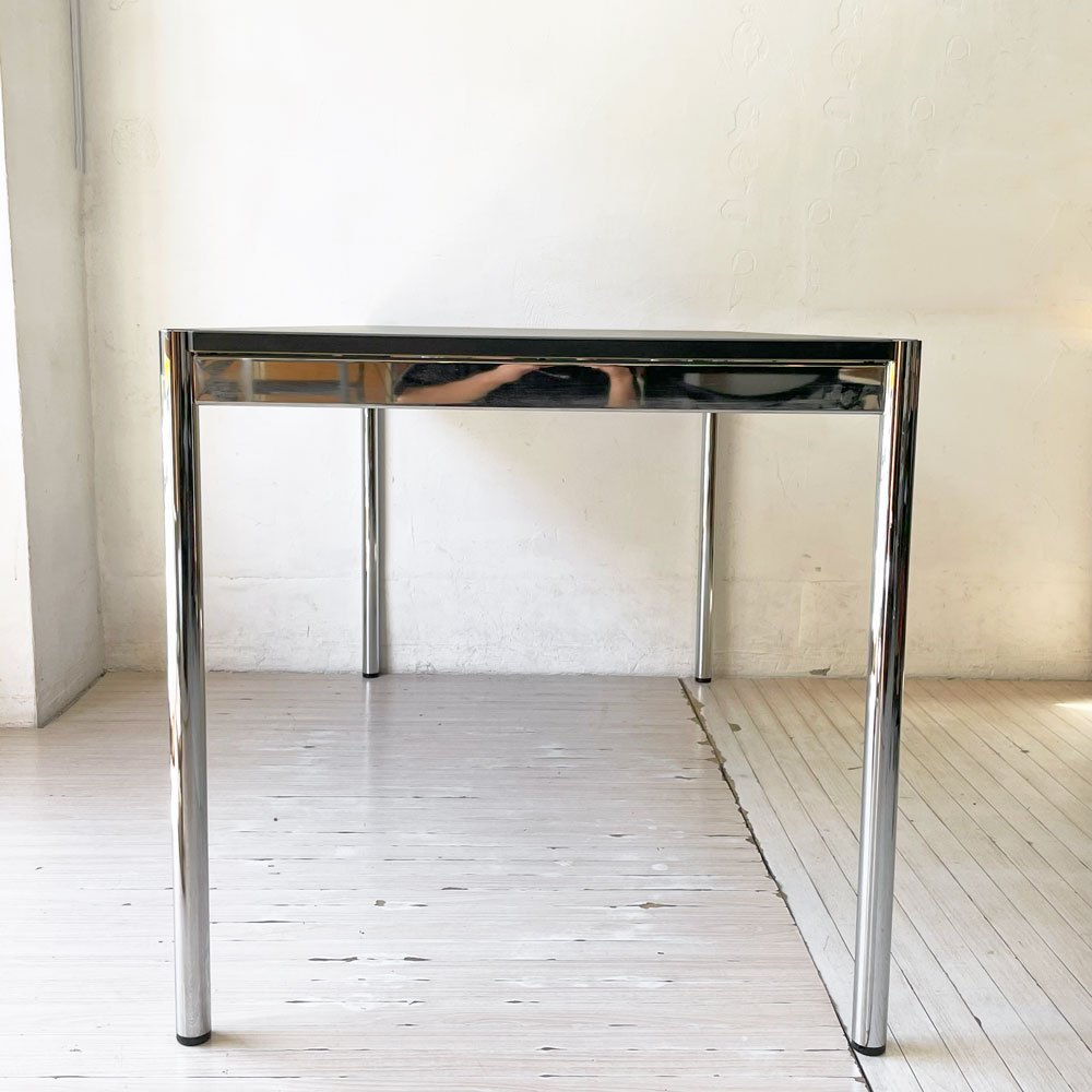 USMモジュラーファニチャー USM Haller USMハラーテーブル ワーキングデスク ダイニング チャコールリノリウム アジャスター 高さ調整機能付 スイス A★