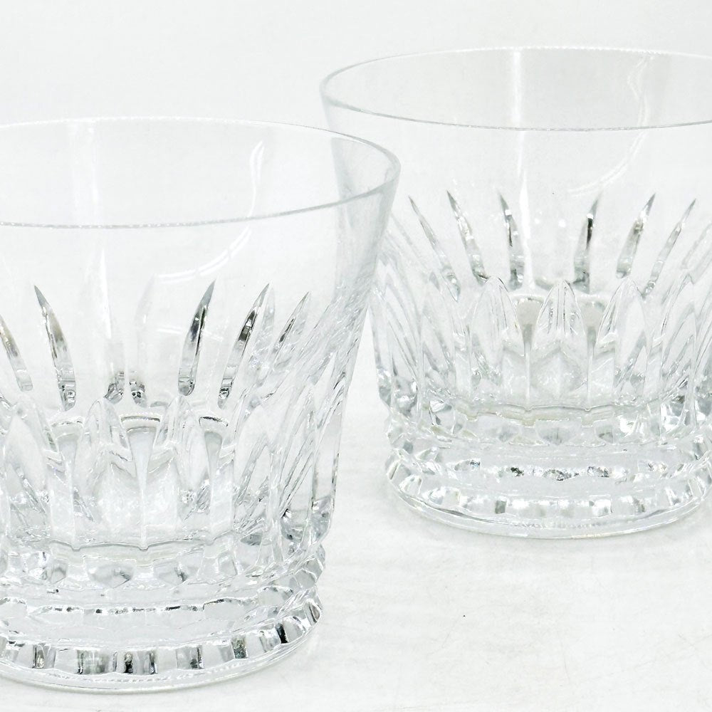 バカラ Baccarat ティアラ TIARA 2021年 イヤータンブラー ロックグラス ペア 2脚セット クリスタル 箱付 現状品 ●