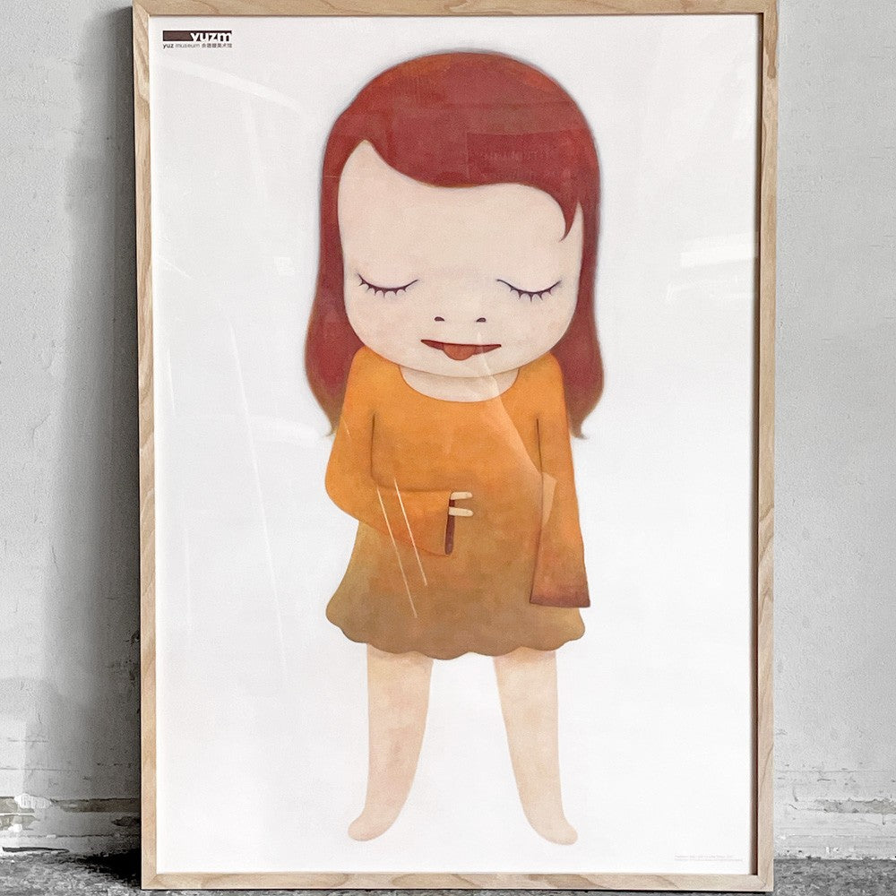 奈良美智 jolie the Little Thinker 台湾限定ポスター yuz museum 額装付き 現代作家 ■