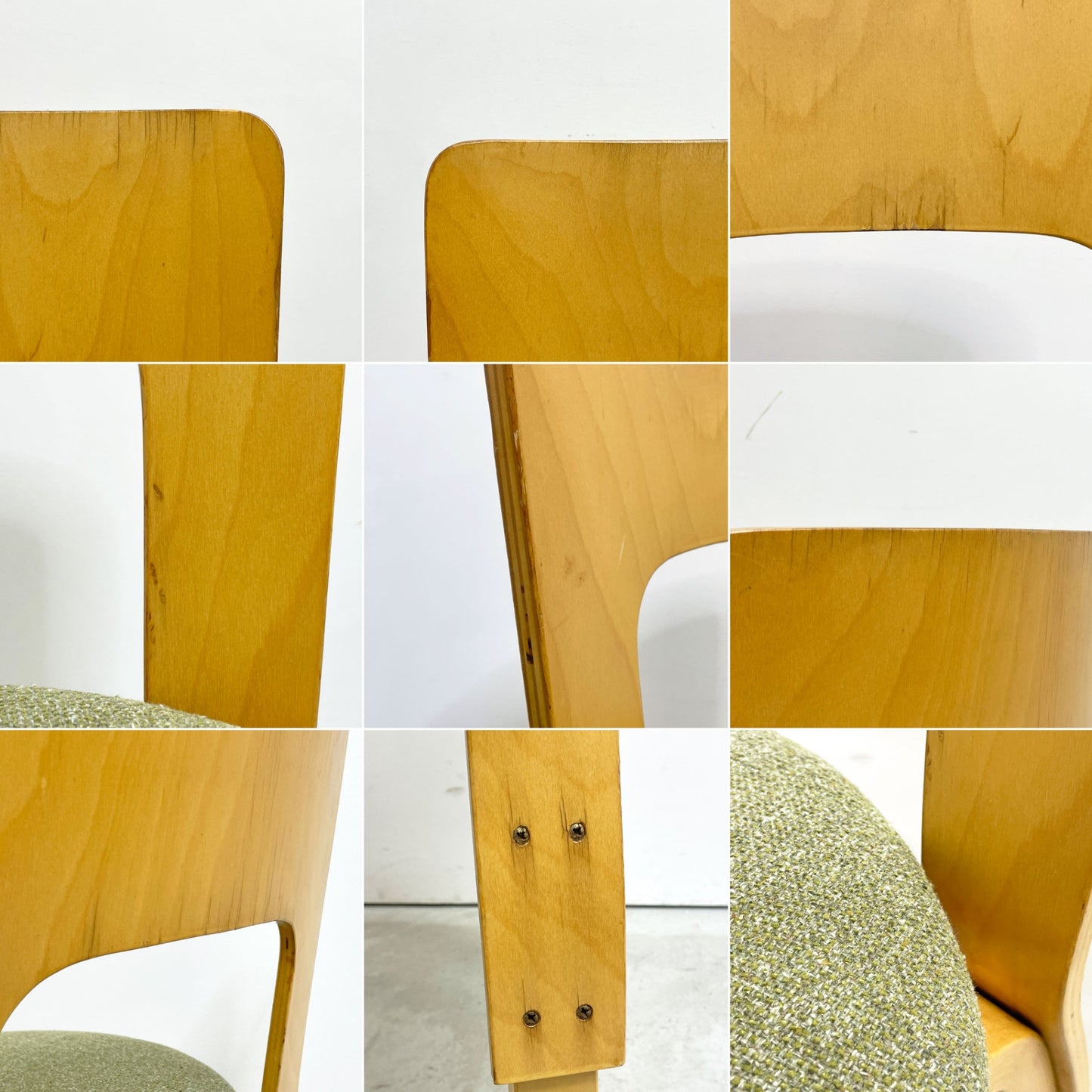 アルテック artek チェア66 CHAIR66 ダイニングチェア ナチュラルラッカー バーチ材 ファブリックシート アルヴァ・アアルト フィンランド 北欧家具 ビンテージ B ●