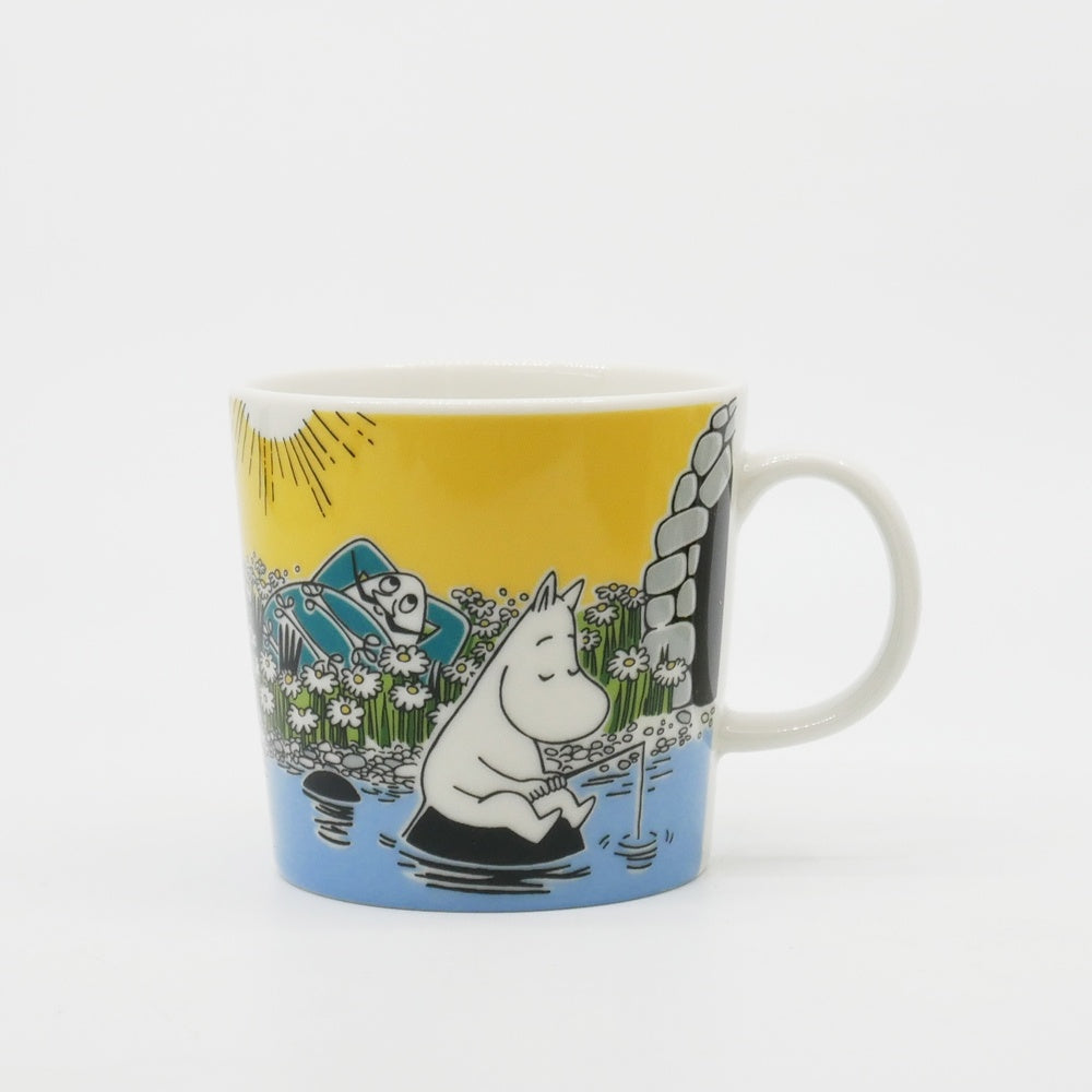 アラビア ARABIA ムーミンマグ MOOMIN 浜辺のひととき モメントオンザシュアー 2015年 夏限定 フィンランド 北欧食器 箱付き ●