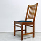 北の住まい設計社 KITANOSUMAISEKKEISHA ミッションチェア Mission chair アームレスチェア ダイニングチェア 張座 ファブリック張替済み チェリー無垢材 廃番 ●