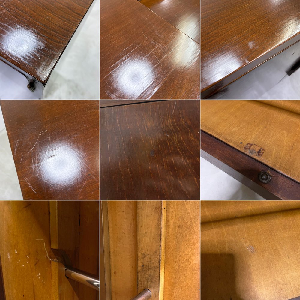 ビンテージ Vintage 木製 キャビネット シューズボックス 下駄箱 傘立て付き リビング 玄関 エントランス レトロ ●