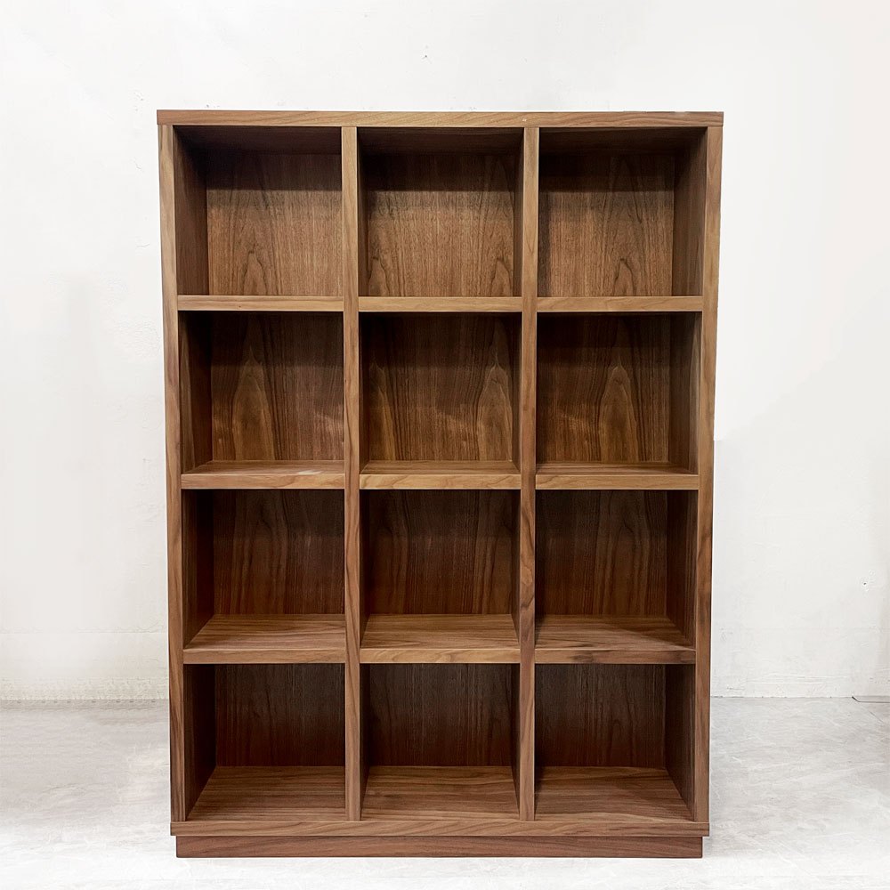 マスターウォール MASTERWAL グリッド シェルフ 3列4段 GRID SHELF W111㎝ ウォールナット アカセ木工 定価¥189,200- ★