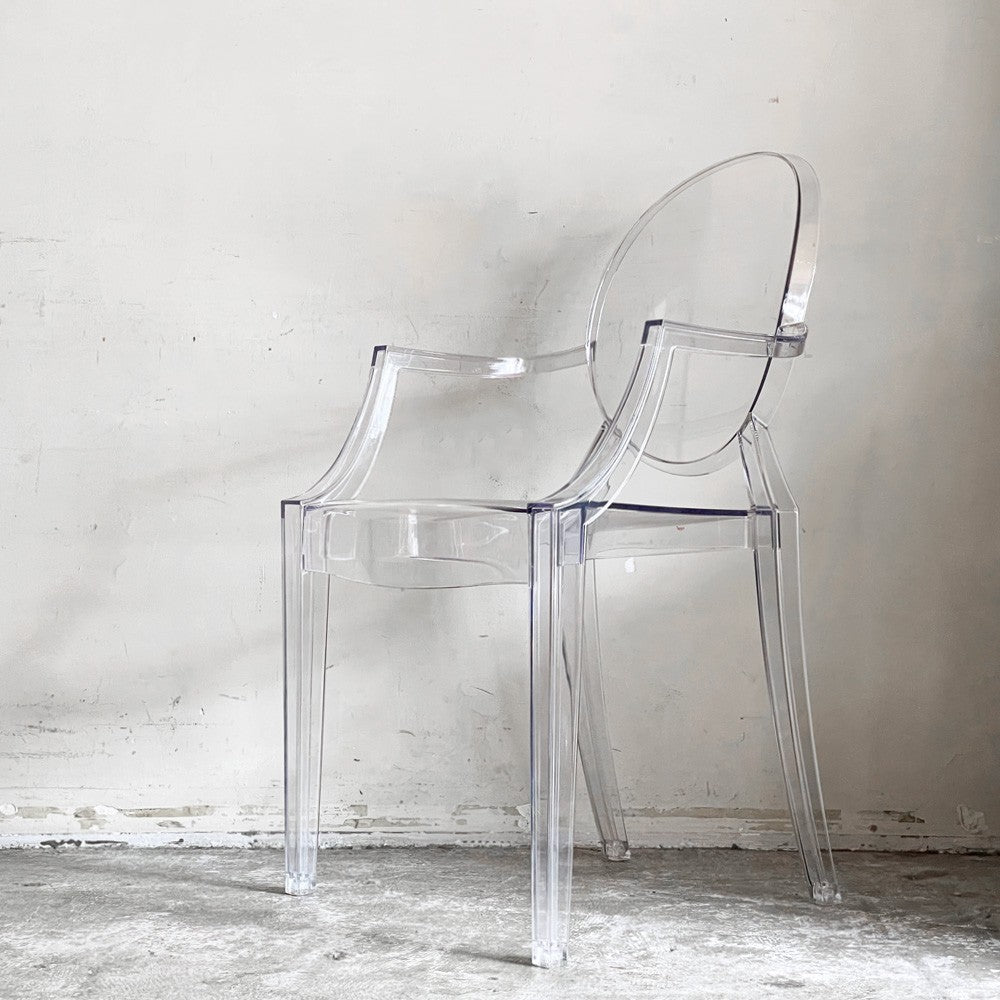 カルテル Kartell ルイゴースト LouisGhost アームチェア クリスタル スタッキング フィリップ・スタルク Philippe Starck イタリア B ■