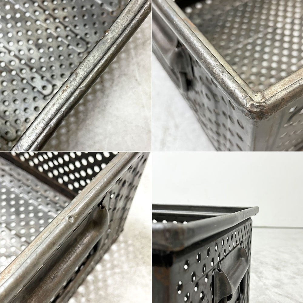 SCHAFER スタッキング ストレージボックス パンチングメタル インダストリアル ドイツビンテージ D ●