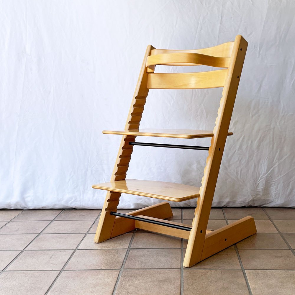 ストッケ STOKKE トリップトラップ TRIPP TRAPP ベビーチェア キッズチェア S/N3～ ガード付き ノルウェー 北欧家具 ◇