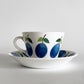 グスタフスベリ GUSTAVSBERG プルーヌス Prunus コーヒーカップ＆ソーサー Φ8cm スティグ・リンドベリ Stig Lindberg 北欧食器 ビンテージ ■