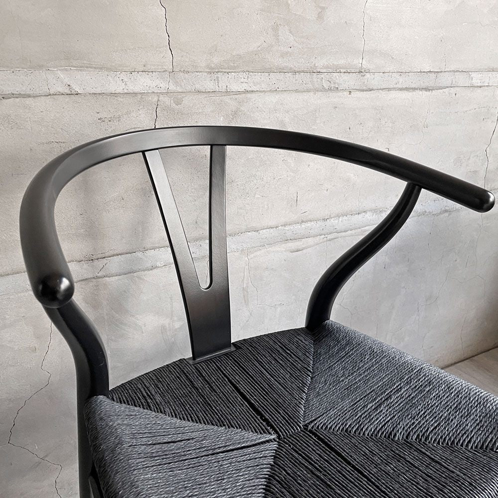 カールハンセン＆サン Carl Hansen & Son CH24 Yチェア ブラックラッカー×ブラックペーパーコード ビーチ材 ハンス・J・ウェグナー デンマーク 北欧家具 ♪