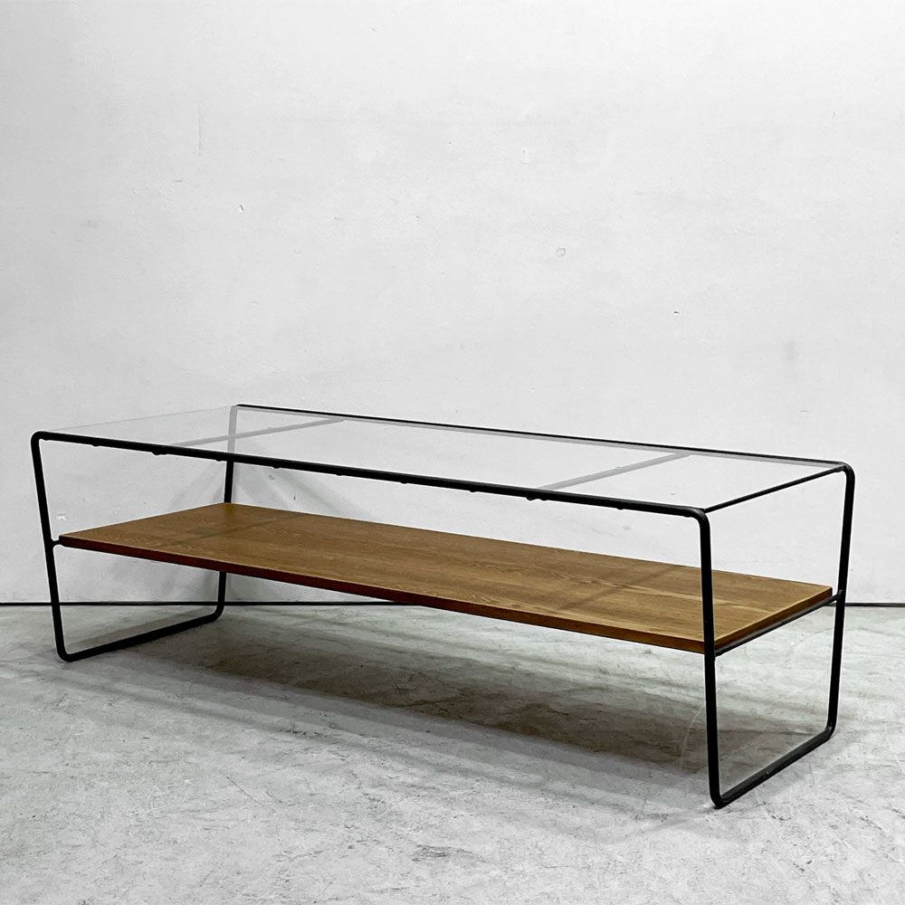アデペシュ a.depeche ソコフ socph センターテーブル ガラストップ アイアンフレーム インダストリアル ●