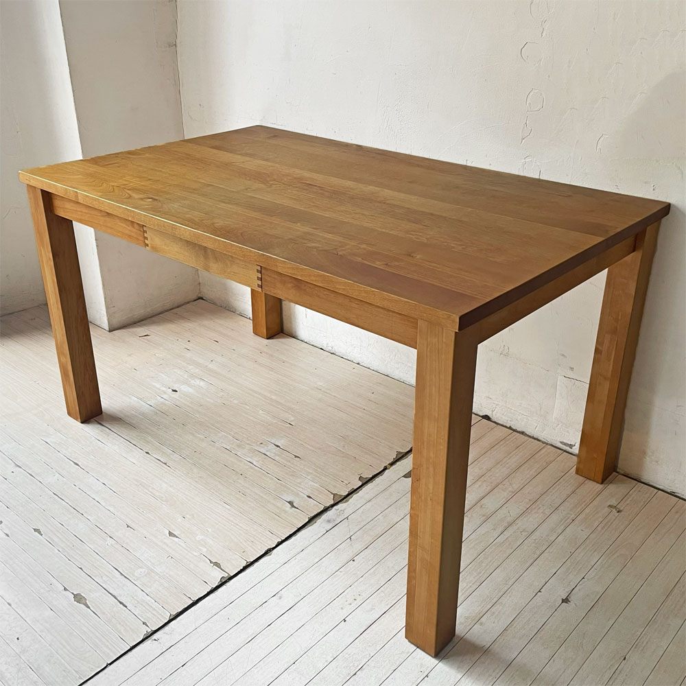 イクスス ikususu FURNITURE ダイニングテーブル アルダー材 W130cm 抽斗1杯 北欧デザイン ナチュラルモダン 定価￥205,700- ★