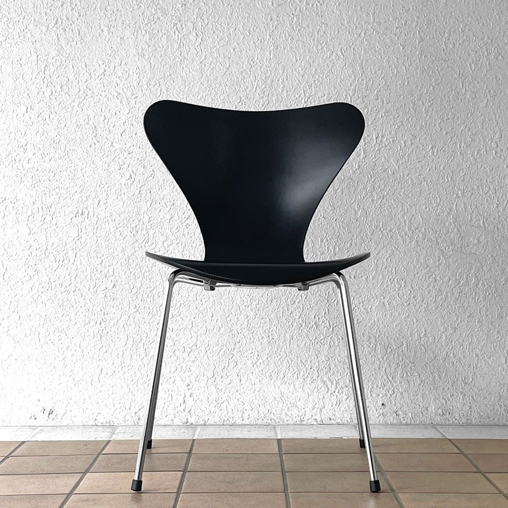 フリッツハンセン Fritz Hansen 3107 セブンチェア ラッカー ブラック スタッキング アルネ・ヤコブセン デンマーク 北欧家具 ◇