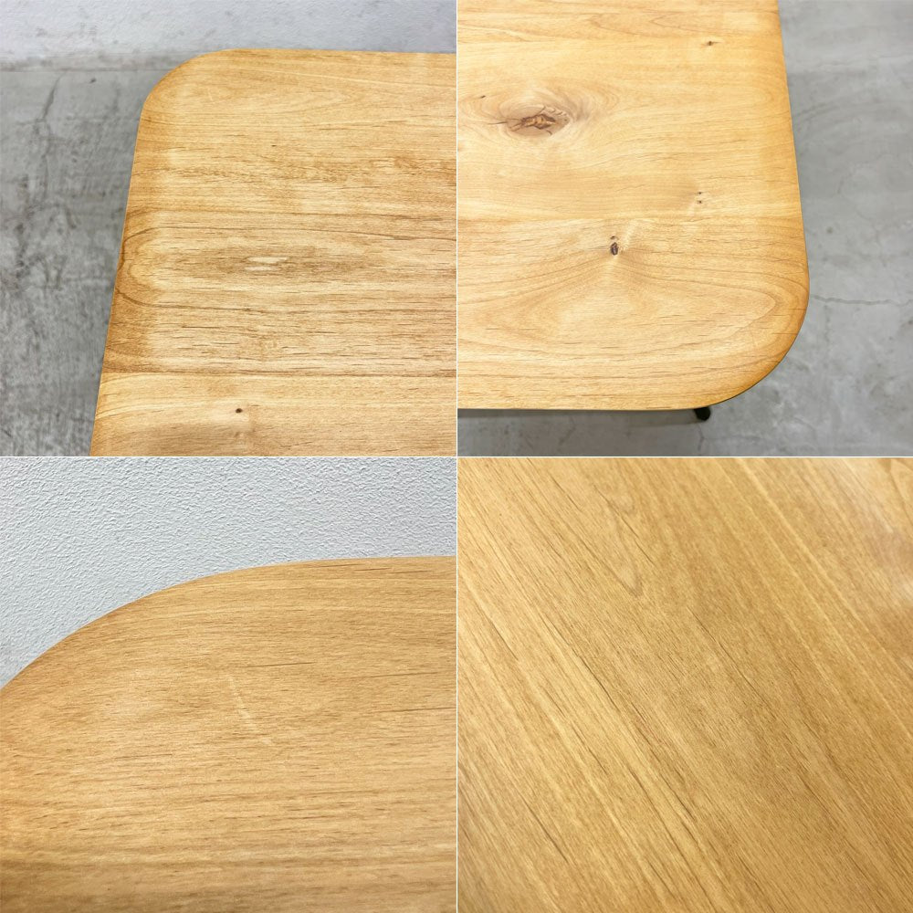 graf ムクトップ MUKU TOP ダイニングテーブル アルダー無垢材 W90cm ナチュラル カフェ 定価¥190,300 〓