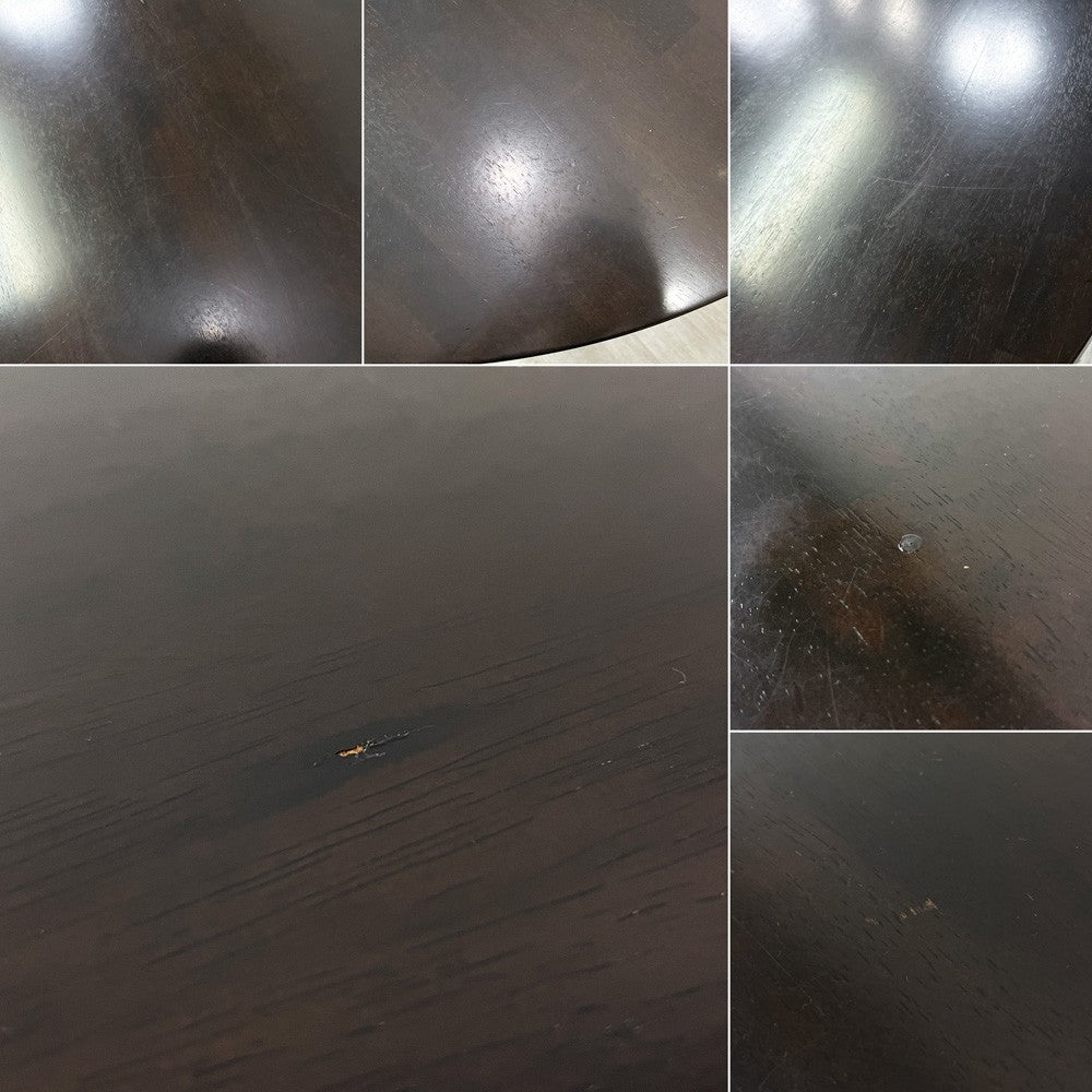 かなでもの KANADEMONO ザ・カフェテーブル THE CAFE TABLE トライアングル 4pin ラウンド Φ100cm ラバーウッド × スチール ブラック ●