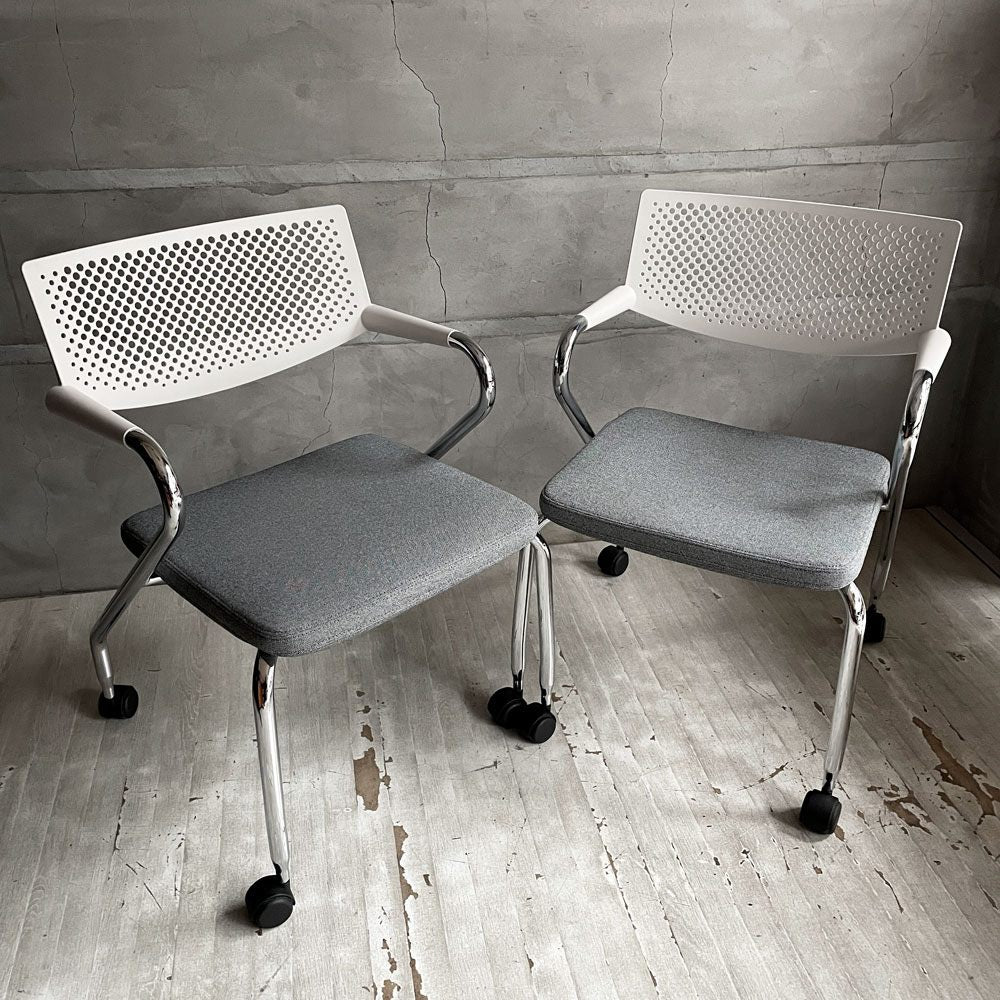 ヴィトラ vitra ビザロール Visaroll デスクチェア スタッキングチェア キャスター アントニオ・チッテリオ 2脚SET ♪