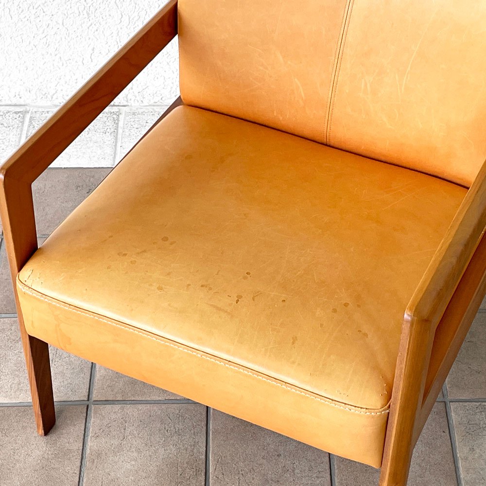 マルイチセーリング MARUICHI SELLIN レヴィータ LEVITA LOUNGE CHAIR ラウンジチェア ウォールナット レザー 本革 参考価格209,000円 ◇