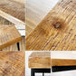 ライフファニチャー LIFE FURNITURE オークサイドテーブル U OAK SIDE TABLE コの字型 アイアン脚 H50cm 定価￥17,600- ◎