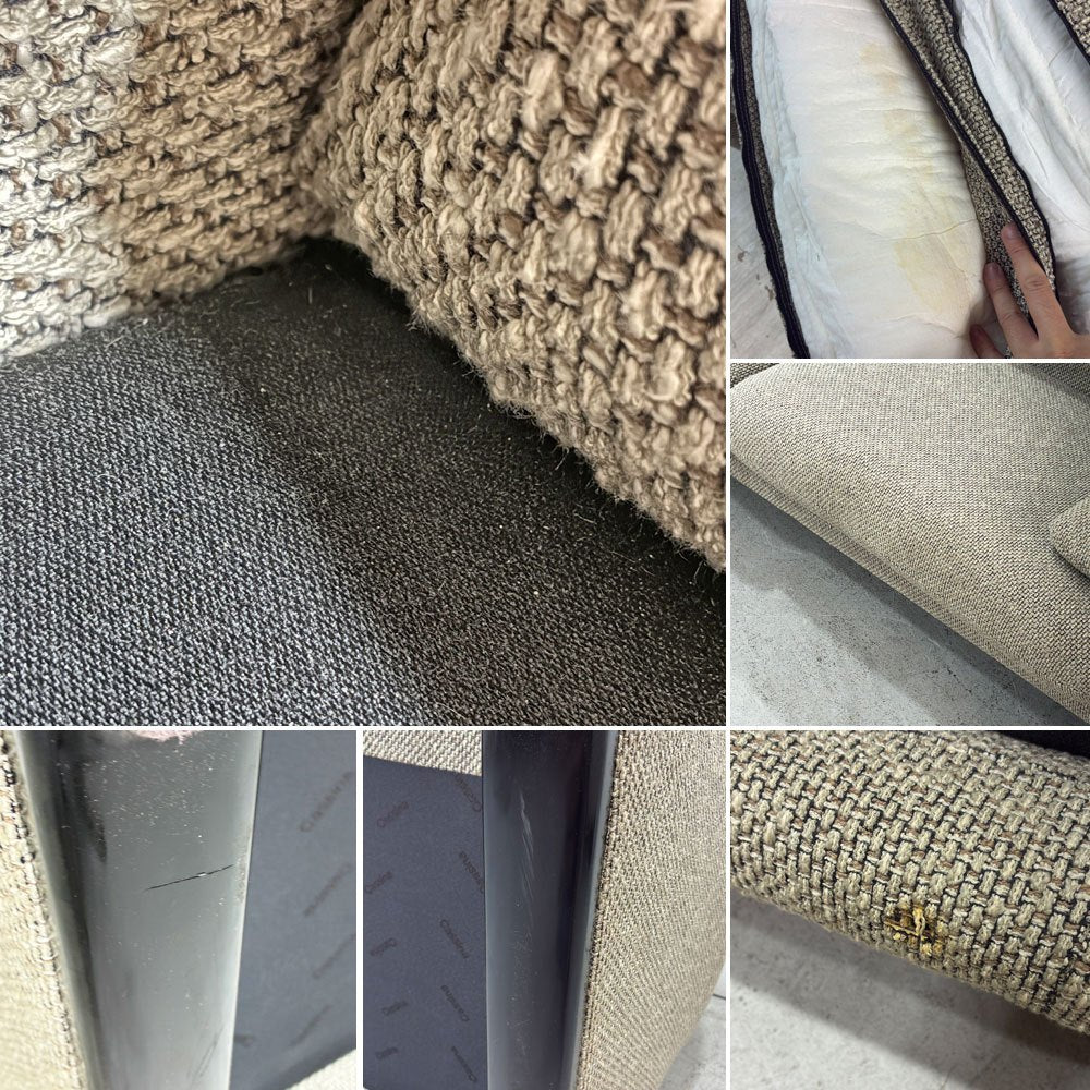 カッシーナイクスシー Cassina ixc. マラルンガ MARALUNGA 675-2PW 2人掛け ワイドソファ ヴィコ・マジストレッティ グレー系 セミプレインファブリック MoMA ●