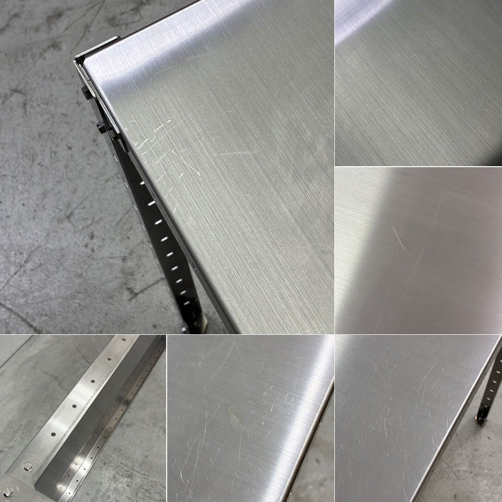ミルズ MILLS ステンレス ワークデスク ダイニングテーブル W120cm 店舗什器 インダストリアルデザイン ●