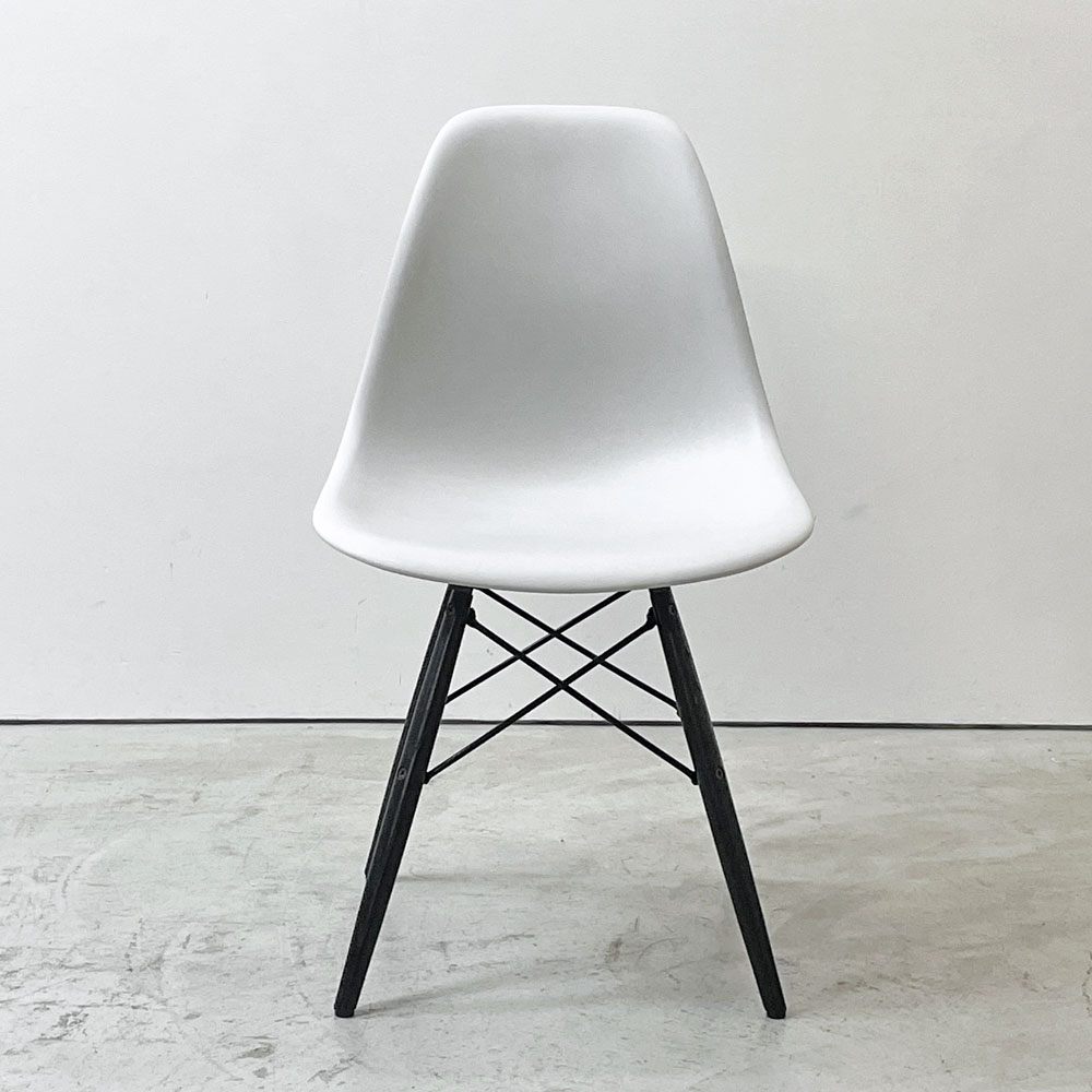 ハーマンミラー HermanMiller サイドシェルチェア ドゥエルレッグ DSW アルパイン × エボニー ポリプロピレン製 イームズ ミッドセンチュリー D ●