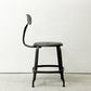 フェールトラヴァイユ FER TRAVAIL ニコルチェア NICOLLE Chair SH45cm ダイニングチェア スチール マットクリア仕上げ 別注モデル レザーパッド付 ネイビー インダストリアル フランス ●