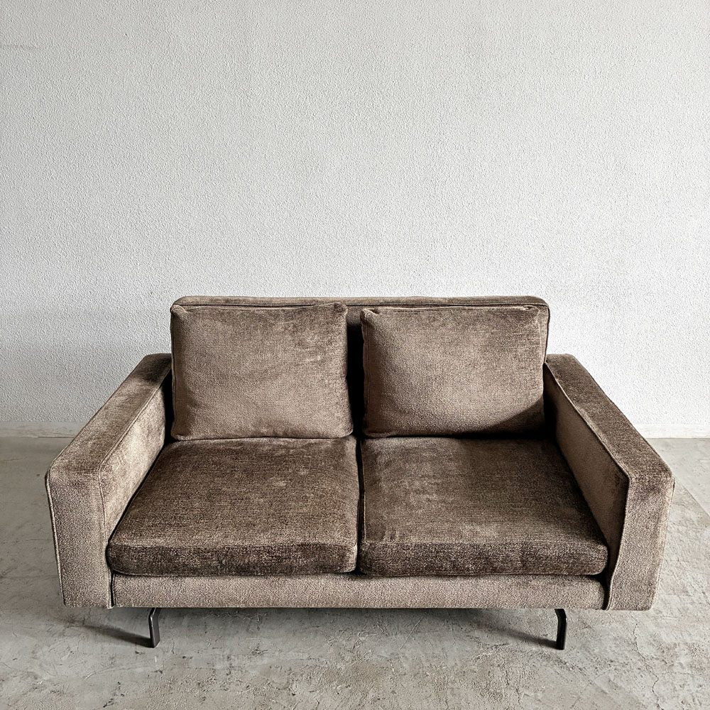 ミノッティ Minotti シャーマン Sherman 2シーターソファ 2人掛け カバーリングファブリック モスグリーン系 ロドルフォ・ドルドーニ イタリア 廃番 〓
