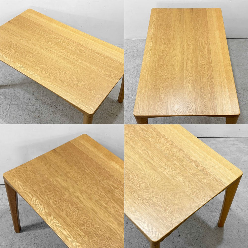 浜本工芸 DT-5400 ナラ材 ダイニングテーブル W135cm UV塗装天板 ナチュラルデザイン 国産家具 定価￥￥161,700- ●