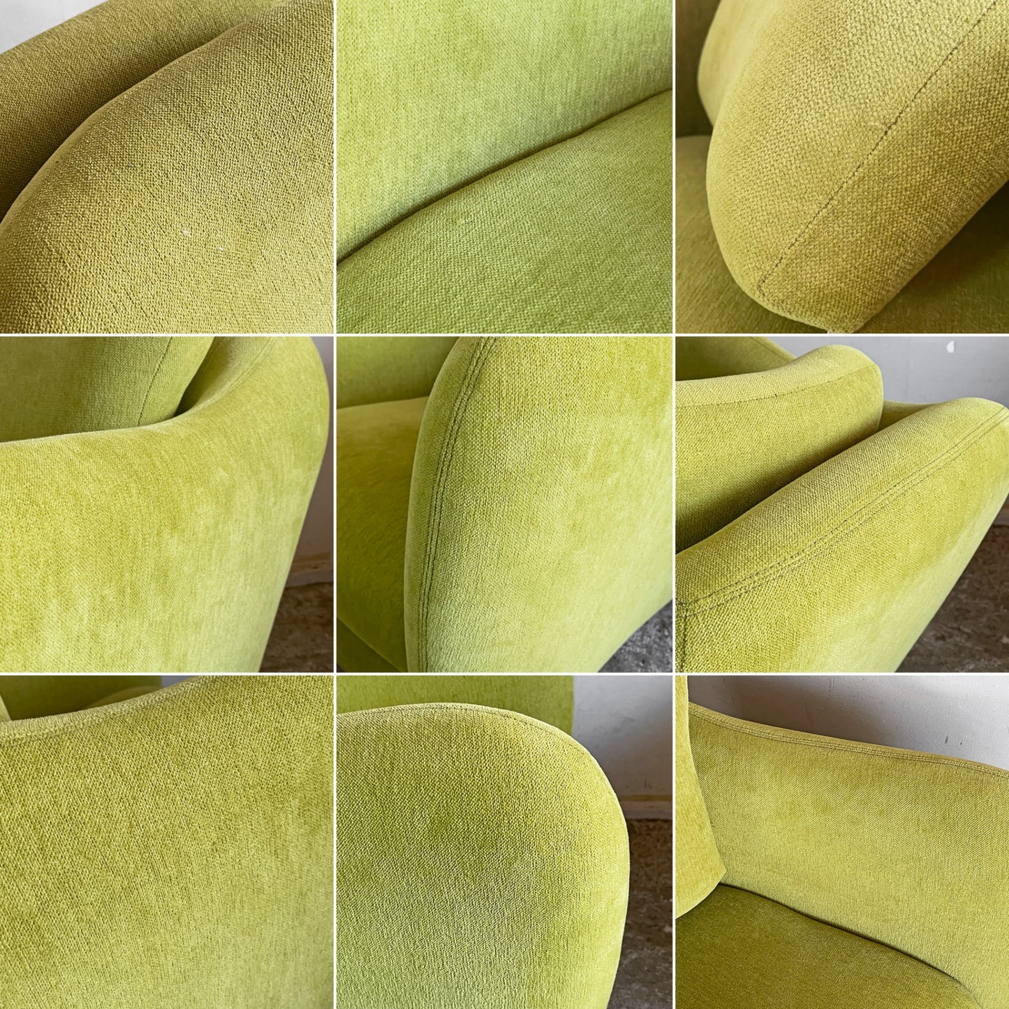 イデー IDEE ミニミラーアームチェア MINI MILLER ARM CHAIR パーソナルチェア シングルソファ ファブリック グリーン ライム ■