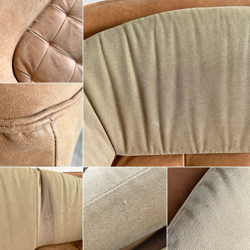 クラッシュゲート CRASH GATE コンフォーム COMFORM オピアム OPIUM 3人掛けソファ W201cm レザーテックス クッション付 定価￥187,000- 〓