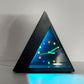 ニューネオンクロック New Neon Clock トライアングル ブラックライト クロック 80's ビンテージ ポストモダン 置時計 美品 ●