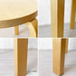 アルテック artek スツール60 Stool60 バーチ材 3本脚 アルヴァ・アアルト ナチュラルラッカー 80周年記念モデル 北欧家具 ★