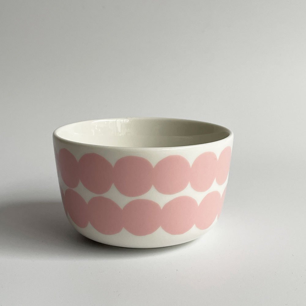 マリメッコ marimekko シイルトラプータルハ SIIRTOLAPUUTARHA ボウル ピンクドット ｗ9.5×ｈ5.7cm 250ml A ♪