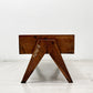 ピエールジャンヌレ Pierre Jeanneret コーヒーテーブル Coffee Table チーク無垢材 ガラス チャンディーガル レター有り 1960‘s ビンテージ PU/CH/-12 ●