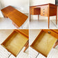 デンマークビンテージ Danish Vintage チーク材 6ドロワー 両袖デスク 6dr Teak Double sleeve desk 背面収納 北欧家具 ★