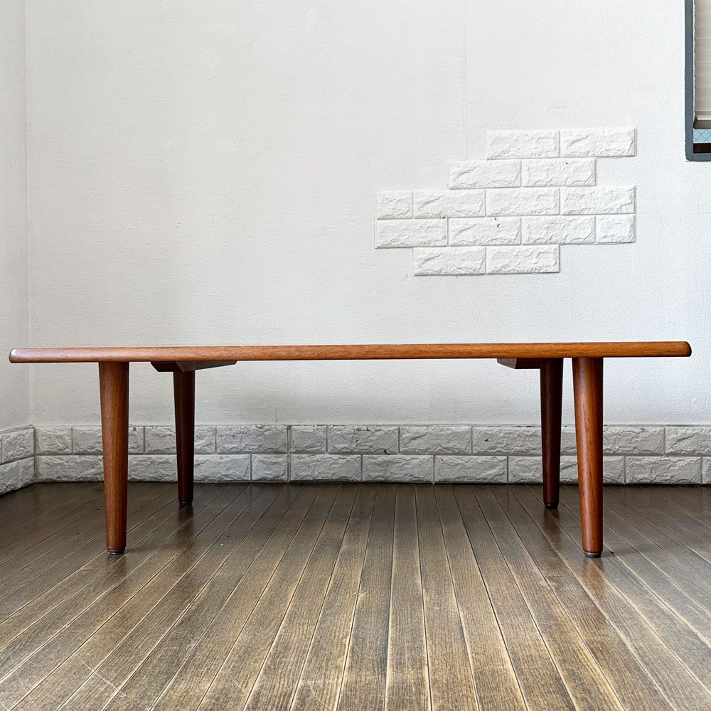 フカザワウッドワーキング FUKAZAWA WOOD WORKING ライムライト LIME-LIGHT ローテーブル チーク材 W121cm ジャパンビンテージ ◎