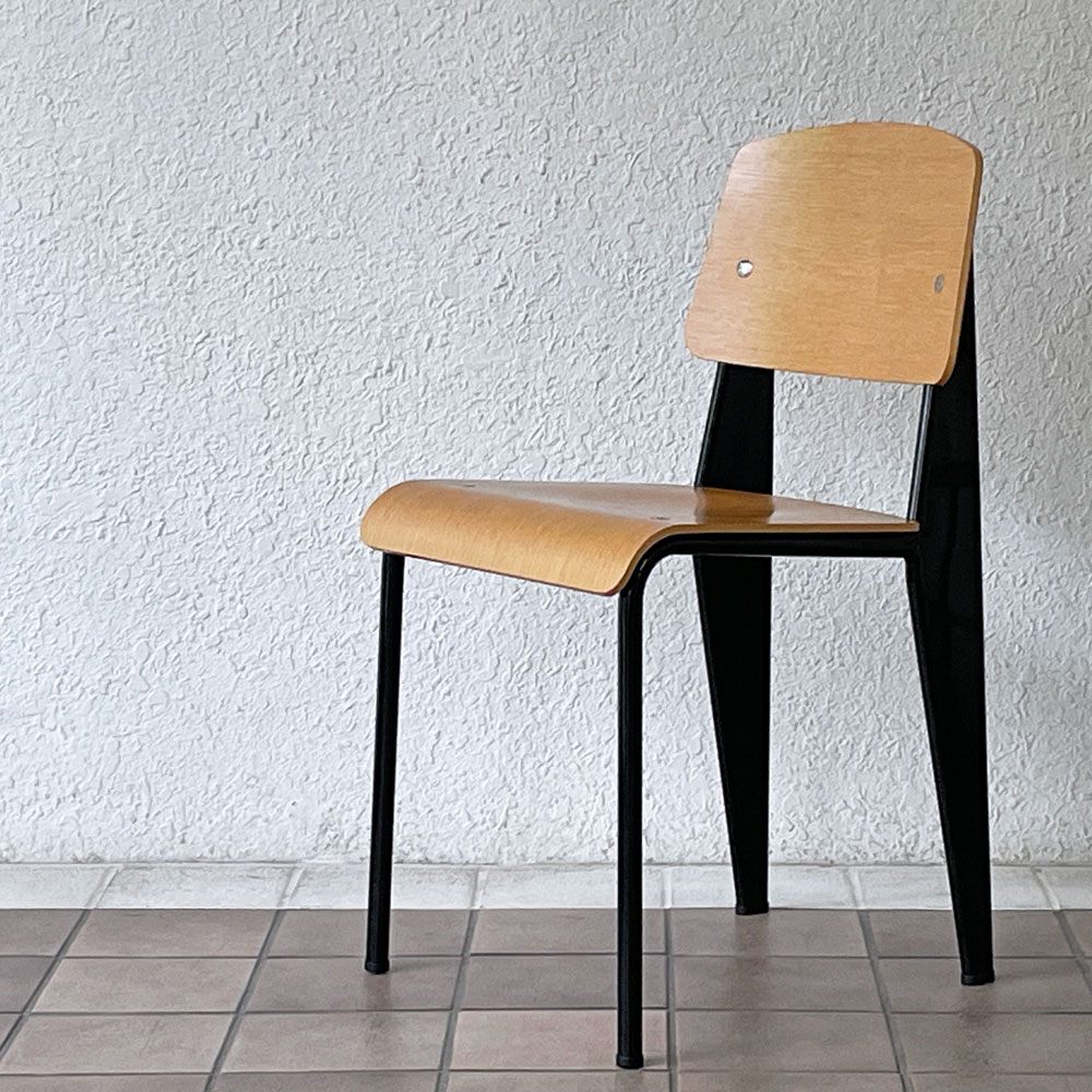 ヴィトラ vitra スタンダードチェア Standard chair ナチュラルオーク×ディープブラック ジャン・プルーヴェ Jean Prouve 名作椅子 定価138,600円 ◇
