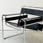 ワシリーチェア Wassily Chair ブラック 本革 マルセルブロイヤー バウハウス 名作家具 モダニズムデザイン リプロダクト品 ●