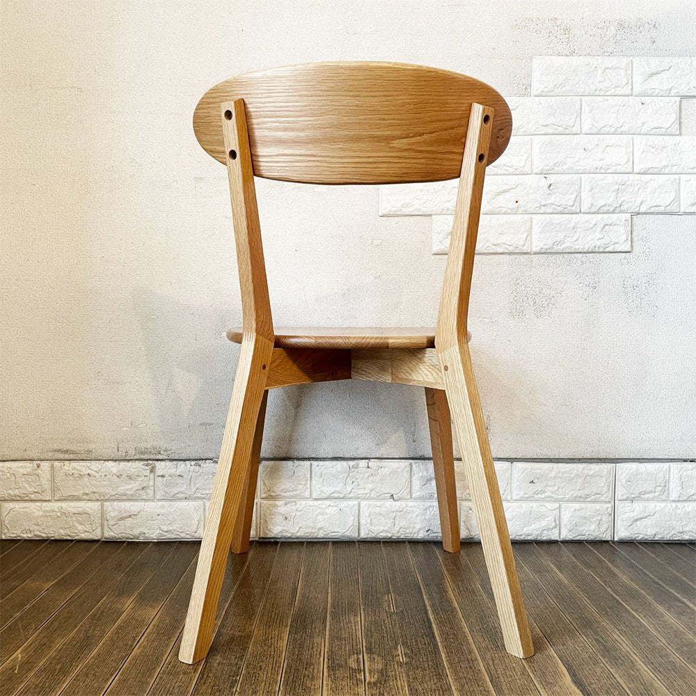 リセノ Re:CENO リバー RIVER Dining Chair ダイニングチェア オーク無垢材 ウレタン塗装 ナチュラルデザイン 定価￥19,900- A ◎