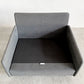 カッシーナイクスシー Cassina ixc. カレス CARESS 1シーターソファ 1人掛け ファブリック グレー×ネイビー モールドウレタン キャスター付 参考価格28万円 廃番 B 〓