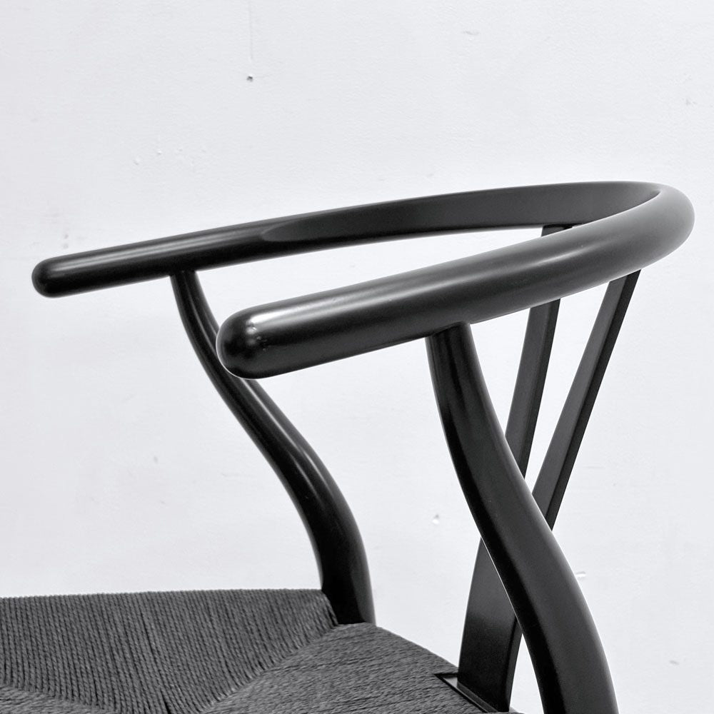 カールハンセン＆サン Carl Hansen & Son CH24 Yチェア ブラックラッカー×ブラックペーパーコード ビーチ材 ハンス・J・ウェグナー デンマーク 北欧家具 日本仕様サイズ ●