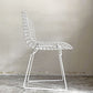ノル Knoll 420 サイドチェア ワイヤーチェア ダイニングチェア ホワイト × レッド ファブリック フルカバー仕様 ハリー・ベルトイア ミッドセンチュリー ビンテージ ■