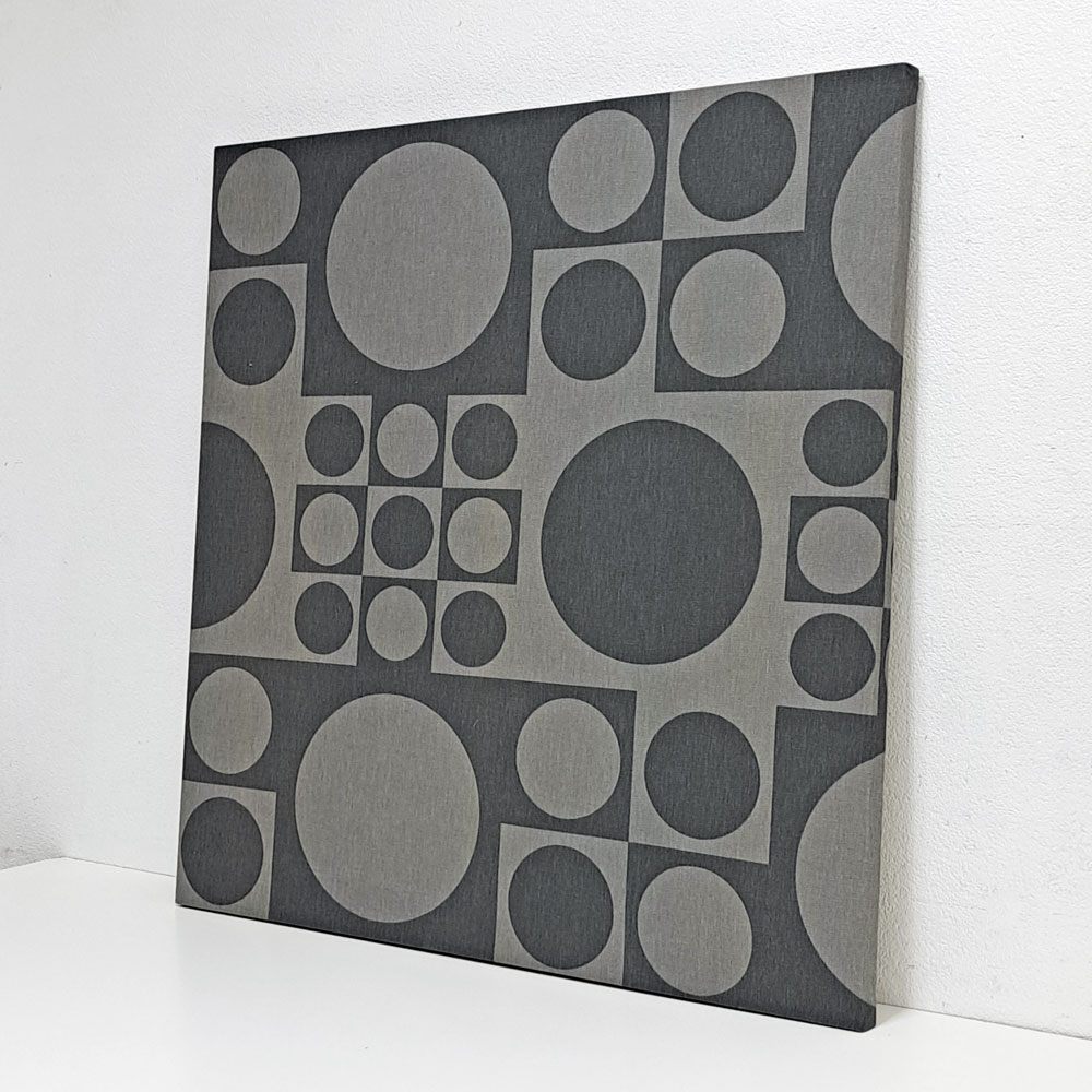 イノベーション INNOVATION ジオメトリ GEOMETRI 91×91cm ファブリック パネル ヴェルナー・パントン Verner Panton グレー系 木枠 ウォール インテリア ●