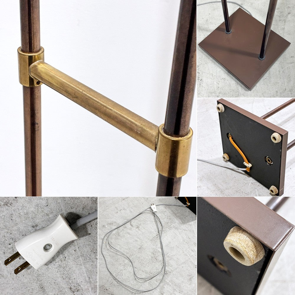 フォグ&モーラップ Fog ＆ Morup ビンテージ トロンボーン Trombone フロアランプ スタンドライト 照明 Jo Hammerborg コード・プラグ換装済み デンマーク ミッドセンチュリーモダン 希少品 ●