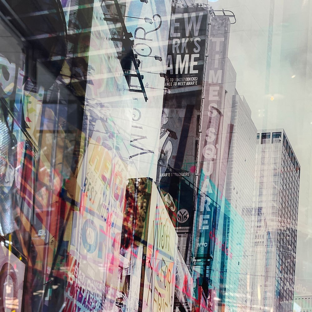カレ KARE Picture Glass Times Square Move 70x90cm 強化ガラス アートフレーム タイムズスクエア ニューヨーク 写真 壁掛けインテリア ドイツ ◎