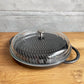 ストウブ STAUB ピュアグリル グリルパン 30cm ラウンド ガラス蓋セット 両手 鋳鉄 ブラック フランス 定価￥36,850-♪