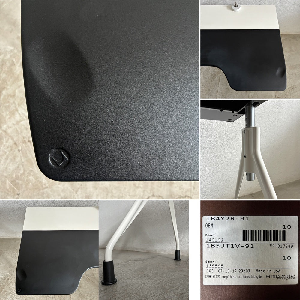 ハーマンミラー Herman Miller エンベロップデスク スライド天板 & 高さ調節機能 モニターアーム付き Envelop Desk ビルスタンフ & ジェフウェバー 参考合計価格234,528円 程度良好 〓